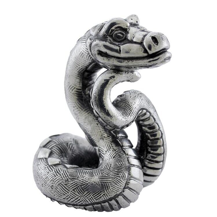 Статуэтка Змея большая, удав из пьютера